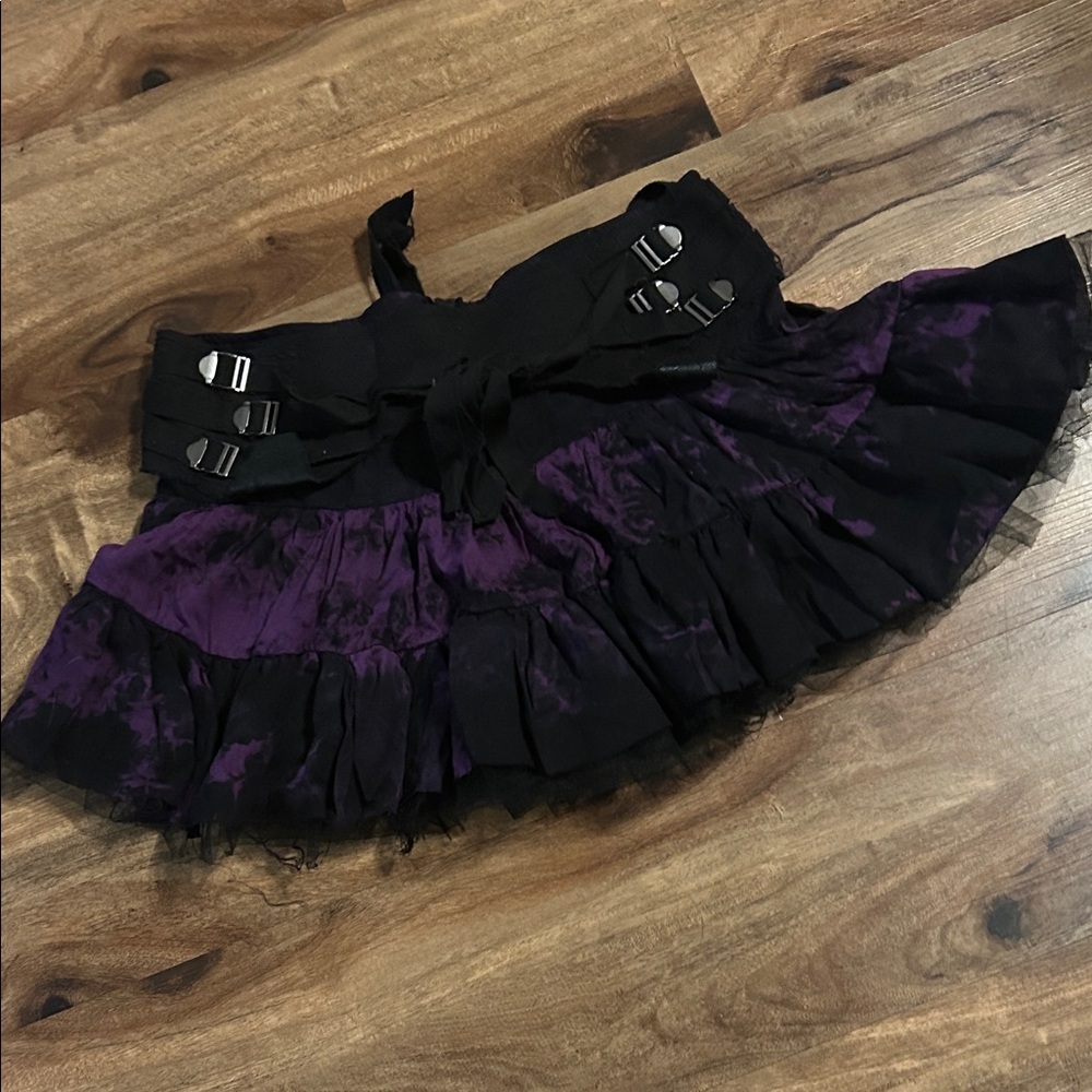Hot Topic Black and Purple Goth Skirt